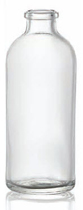 66 ml Aerosolfles, helder, type 3 geblazen glas